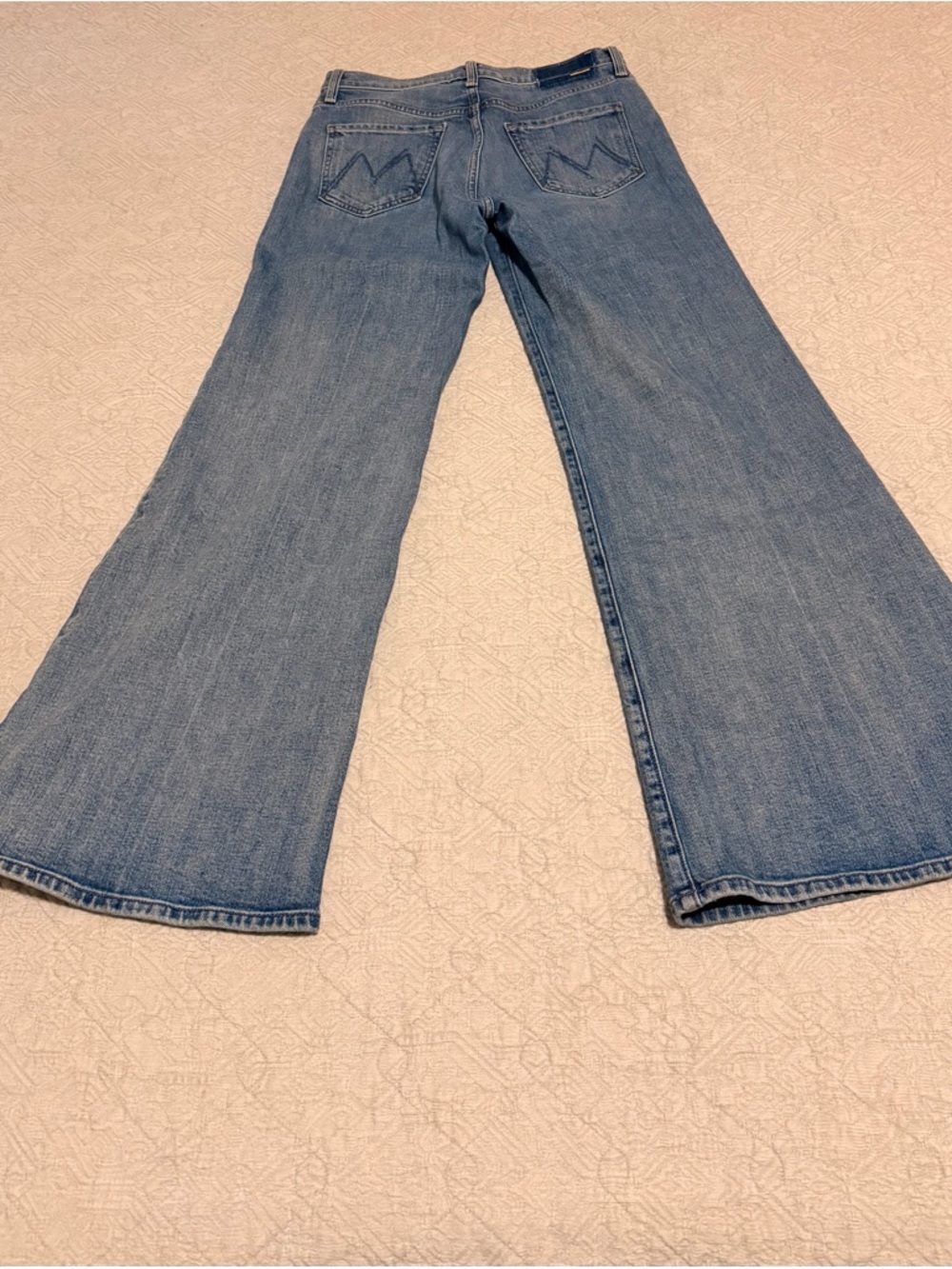 MOTHER The Fly Tomcat Roller Button Fly Flare Jeans in Crashing color - Picture 2 of 8